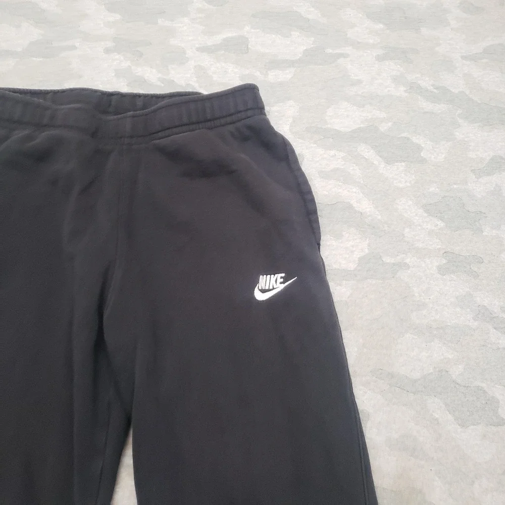 Nike Pants Mens Small Black Pockets Drawstring Sports Wear Club Fleece Gym